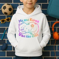 Me And Karma Vibe Like That Karma Kitty Cat Kids Hoodie