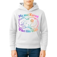 Me And Karma Vibe Like That Karma Kitty Cat Kids Hoodie