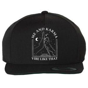 Me And Karma Vibe Like That Funny Cat Paw halloween Wool Snapback Cap