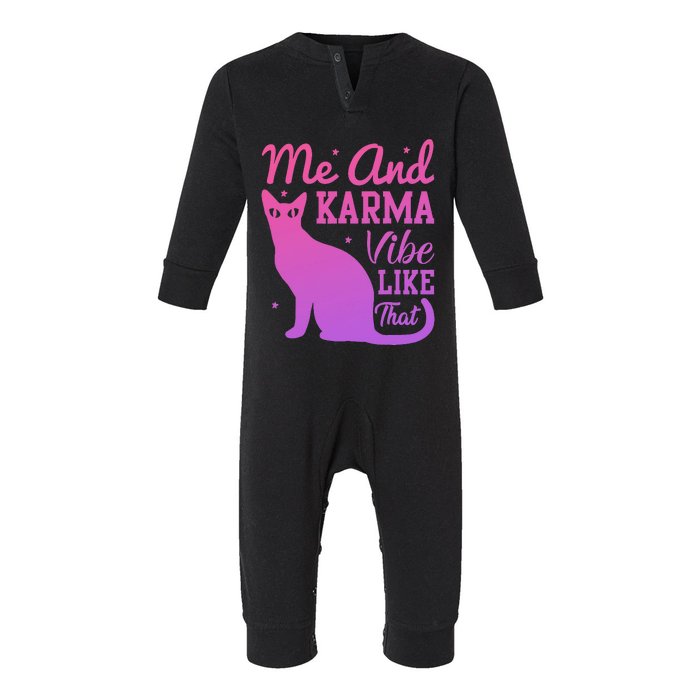 Me And Karma Vibe Lazy Cat Infant Fleece One Piece