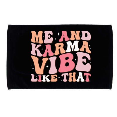 Me And K.arma Vibe Like That Funny Groovy Microfiber Hand Towel