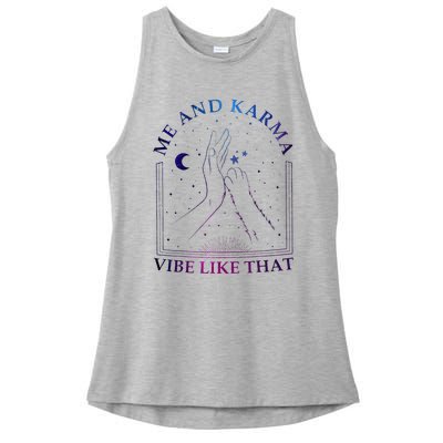 Me And Karma Vibe Like That Meet Me At Midnight Ladies PosiCharge Tri-Blend Wicking Tank