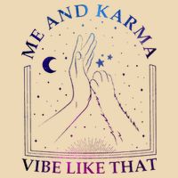 Me And Karma Vibe Like That Meet Me At Midnight Drawstring Bag