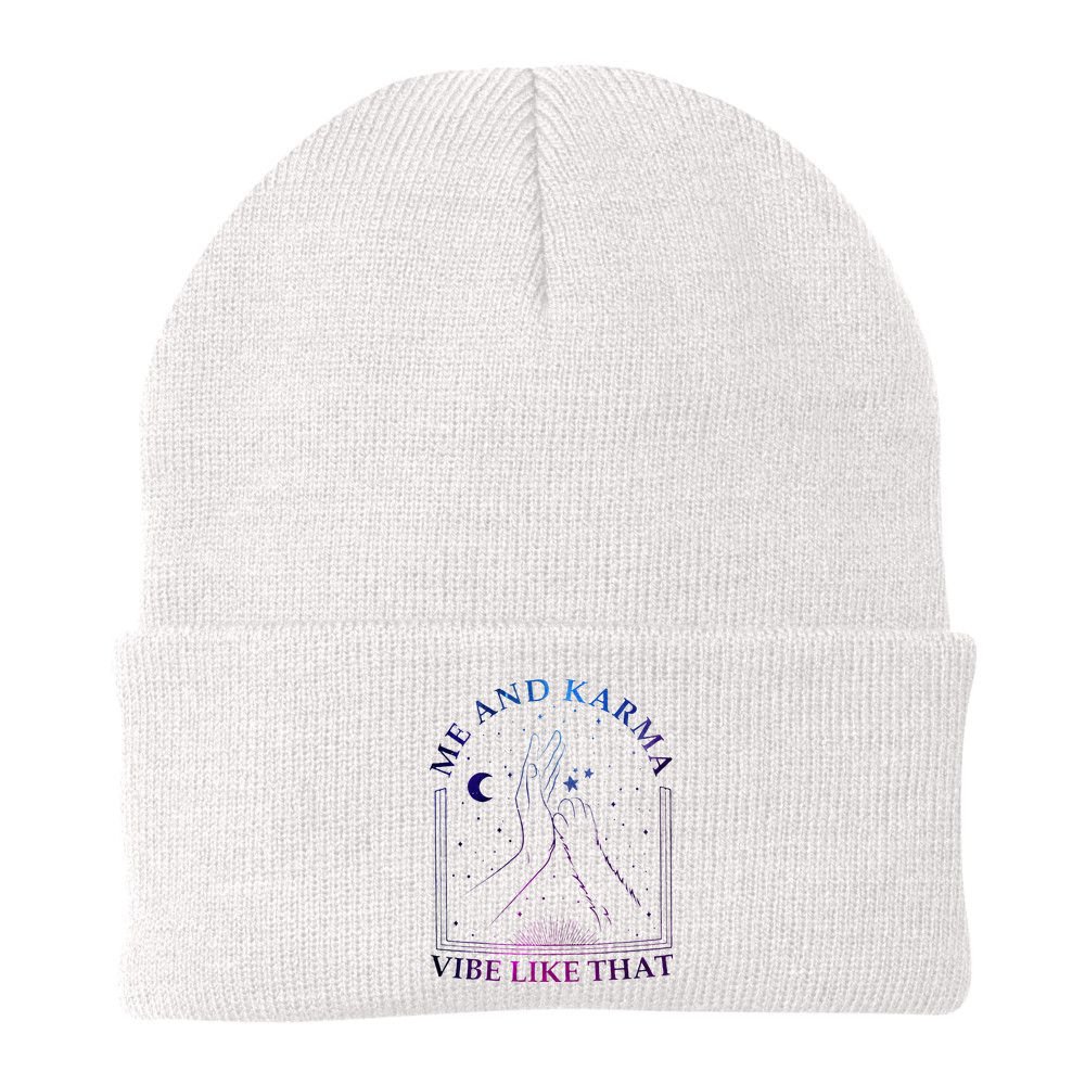 Me And Karma Vibe Like That Meet Me At Midnight Beanie