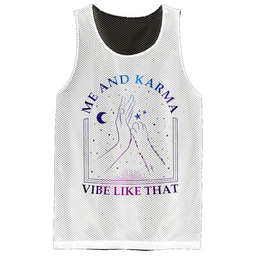 Me And Karma Vibe Like That Meet Me At Midnight Mesh Reversible Basketball Jersey Tank