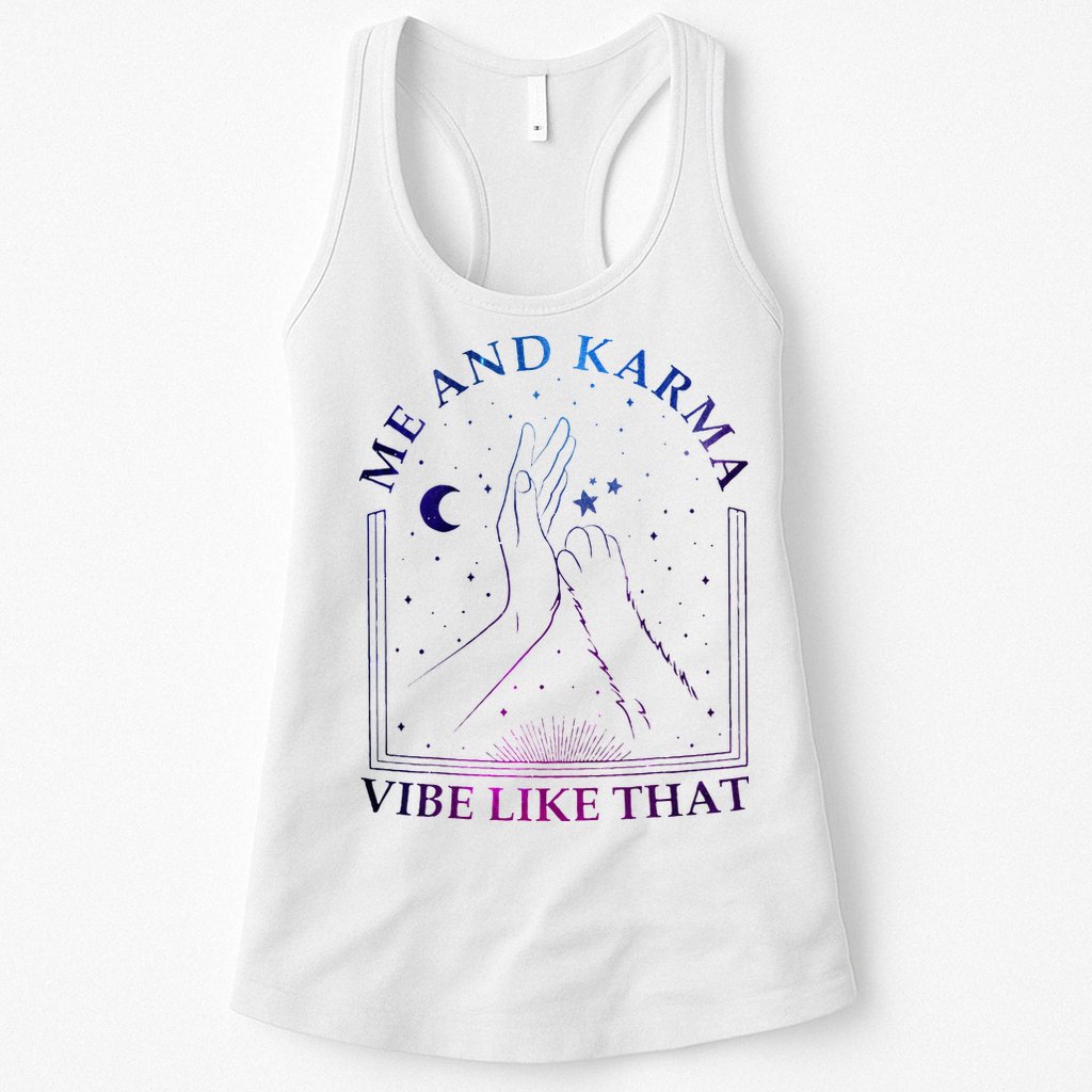 Me And Karma Vibe Like That Meet Me At Midnight Womens Tank Top