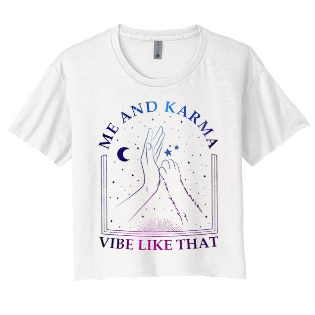 Me And Karma Vibe Like That Meet Me At Midnight Women's Crop Top Tee