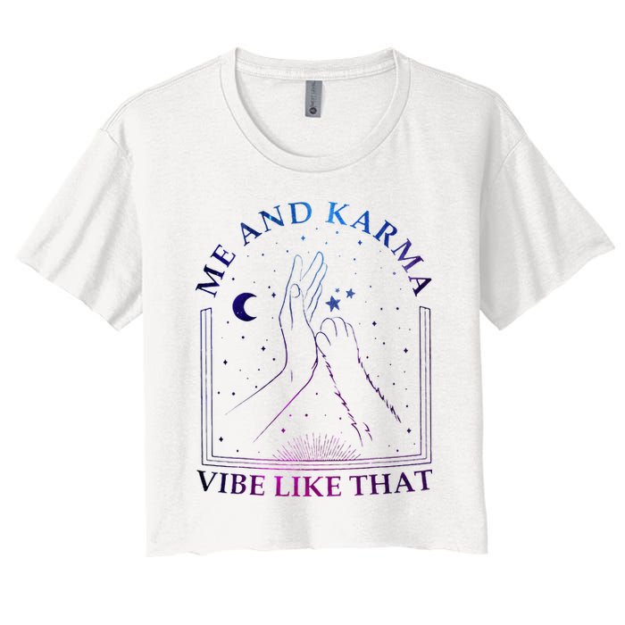 Me And Karma Vibe Like That Meet Me At Midnight Women's Crop Top Tee