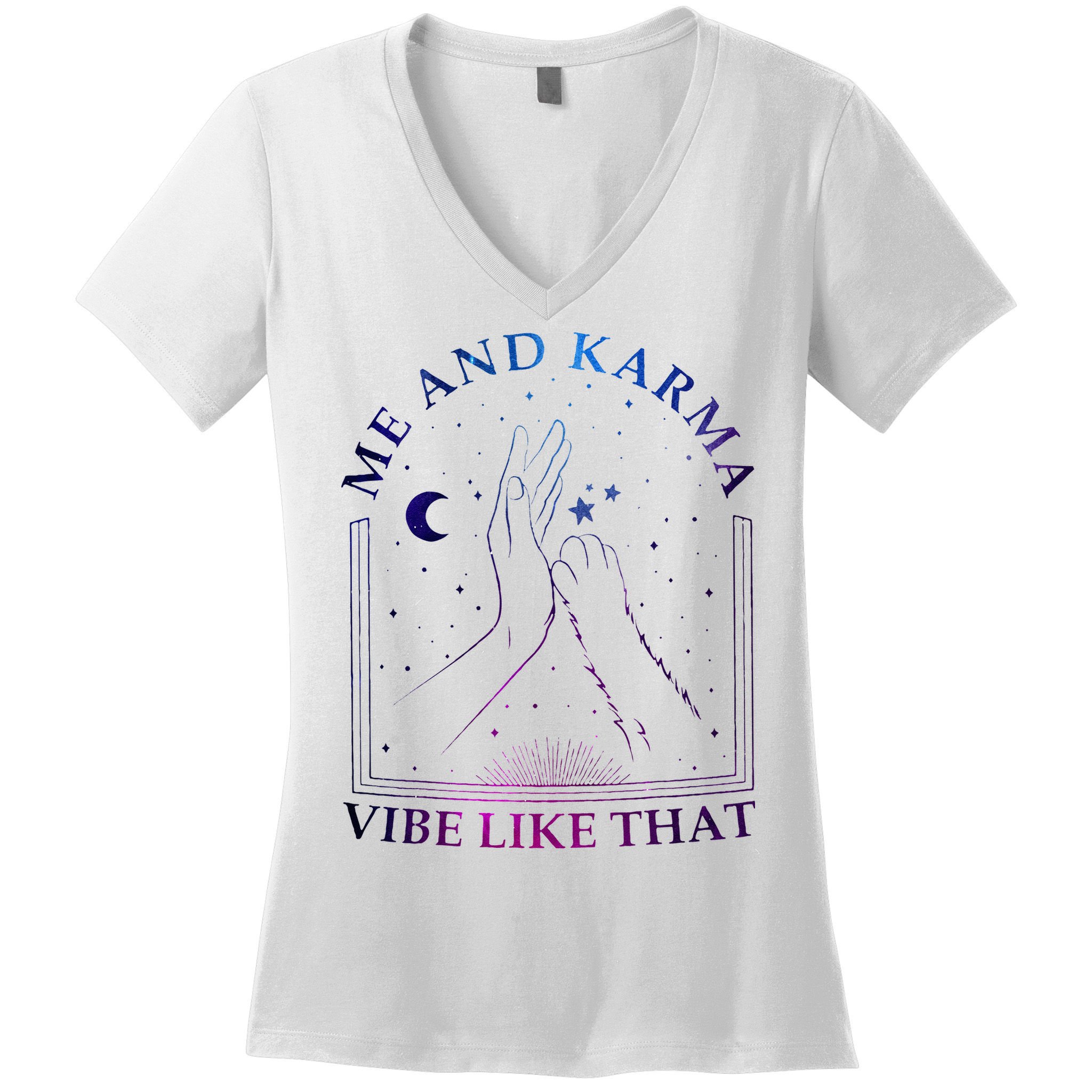 Me And Karma Vibe Like That Meet Me At Midnight Women's V-Neck T-Shirt