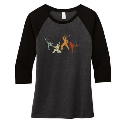 Martial Arts Karate Women's Tri-Blend 3/4-Sleeve Raglan Shirt