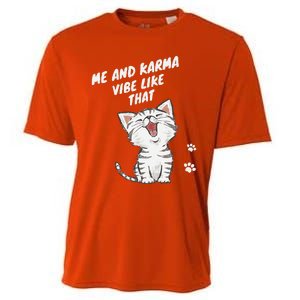 Me And Karma Vibe Like That Funny Groovy Hippie Flower Retro Cooling Performance Crew T-Shirt