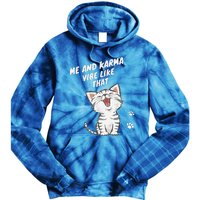 Me And Karma Vibe Like That Funny Groovy Hippie Flower Retro Tie Dye Hoodie