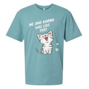 Me And Karma Vibe Like That Funny Groovy Hippie Flower Retro Sueded Cloud Jersey T-Shirt