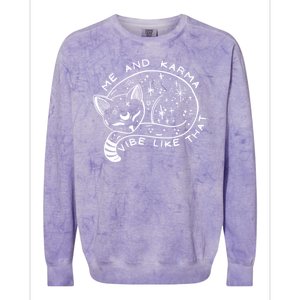 Me An Karma Vibe Like That Funny Lazy Cat Colorblast Crewneck Sweatshirt