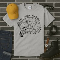Me An Karma Vibe Like That Funny Lazy Cat Tall T-Shirt