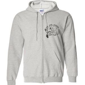 Me An Karma Vibe Like That Funny Lazy Cat Full Zip Hoodie