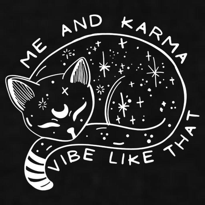 Me An Karma Vibe Like That Funny Lazy Cat Ladies PosiCharge Tri-Blend Wicking Tank