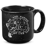 Me An Karma Vibe Like That Funny Lazy Cat 15oz Campfire Ceramic Mug