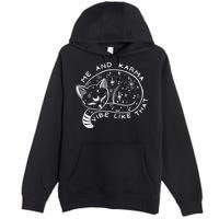 Me An Karma Vibe Like That Funny Lazy Cat Premium Pullover Hoodie