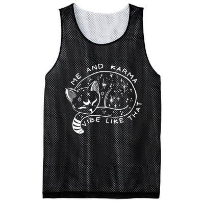 Me An Karma Vibe Like That Funny Lazy Cat Mesh Reversible Basketball Jersey Tank