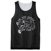 Me An Karma Vibe Like That Funny Lazy Cat Mesh Reversible Basketball Jersey Tank