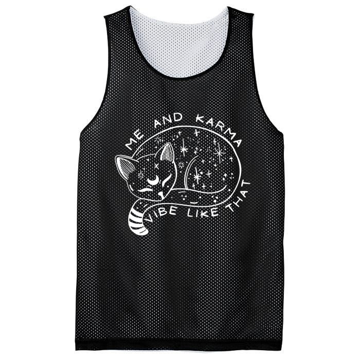 Me An Karma Vibe Like That Funny Lazy Cat Mesh Reversible Basketball Jersey Tank