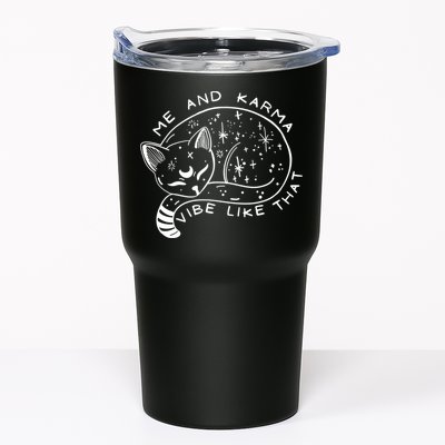 Me An Karma Vibe Like That Funny Lazy Cat Tumbler