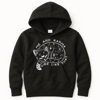 Me An Karma Vibe Like That Funny Lazy Cat Kids Hoodie