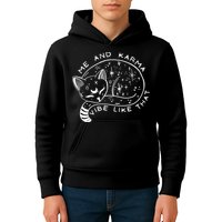 Me An Karma Vibe Like That Funny Lazy Cat Kids Hoodie