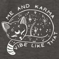 Me An Karma Vibe Like That Funny Lazy Cat Vector Backpack