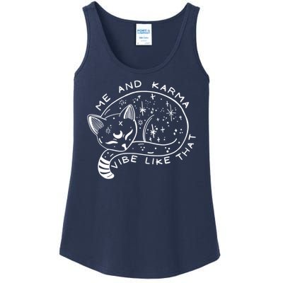 Me An Karma Vibe Like That Funny Lazy Cat Ladies Essential Tank