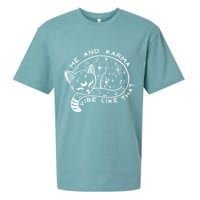 Me An Karma Vibe Like That Funny Lazy Cat Sueded Cloud Jersey T-Shirt