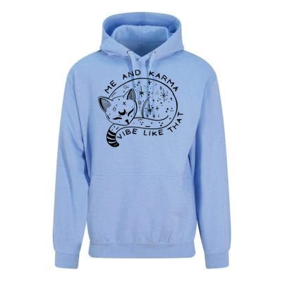 Me An Karma Vibe Like That Funny Lazy Cat Unisex Surf Hoodie