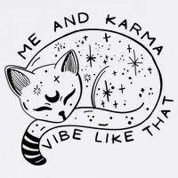 Me An Karma Vibe Like That Funny Lazy Cat Garment-Dyed Sweatshirt