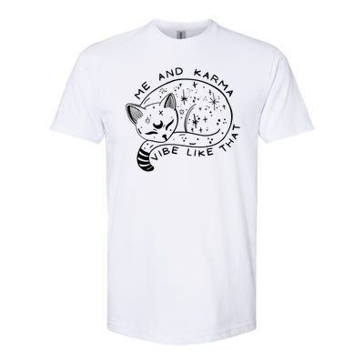 Me An Karma Vibe Like That Funny Lazy Cat Softstyle CVC T-Shirt