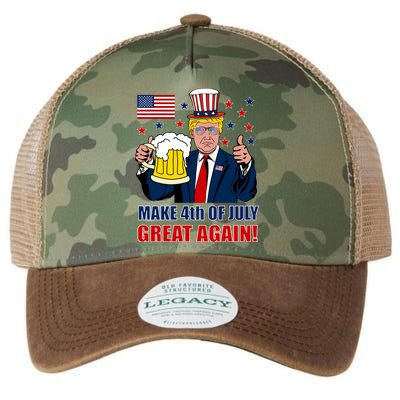 Make 4th Of July Great Again Legacy Tie Dye Trucker Hat