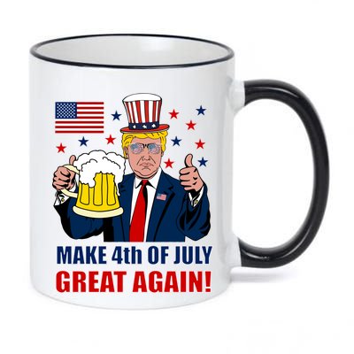 Make 4th Of July Great Again 11oz Black Color Changing Mug