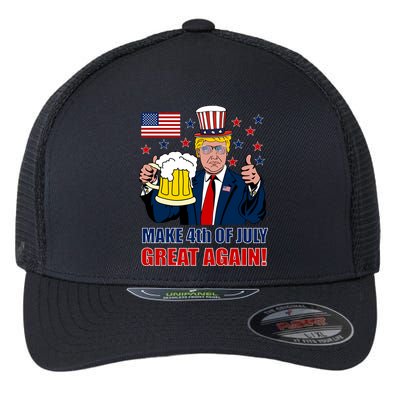 Make 4th Of July Great Again Flexfit Unipanel Trucker Cap