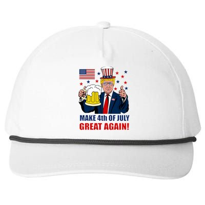 Make 4th Of July Great Again Snapback Five-Panel Rope Hat