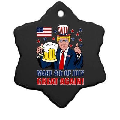 Make 4th Of July Great Again Ceramic Star Ornament