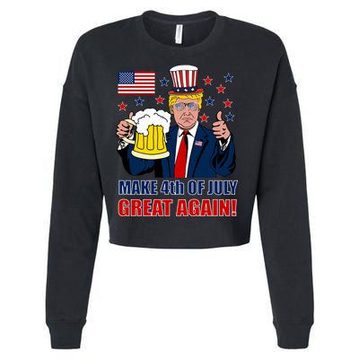 Make 4th Of July Great Again Cropped Pullover Crew