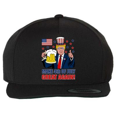 Make 4th Of July Great Again Wool Snapback Cap