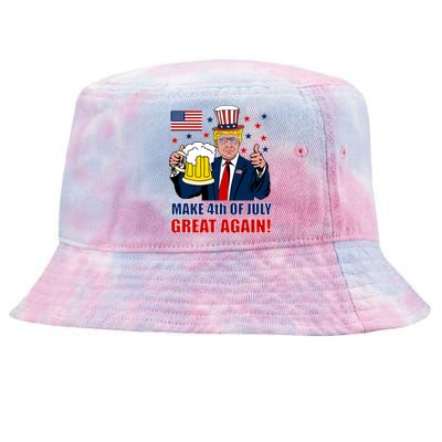 Make 4th Of July Great Again Tie-Dyed Bucket Hat