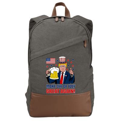 Make 4th Of July Great Again Cotton Canvas Backpack