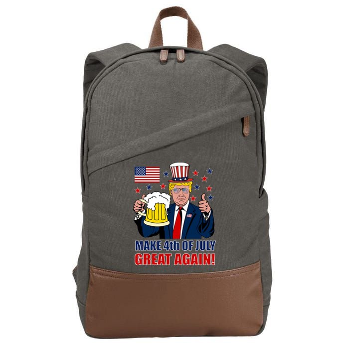 Make 4th Of July Great Again Cotton Canvas Backpack
