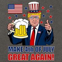 Make 4th Of July Great Again Cotton Canvas Backpack