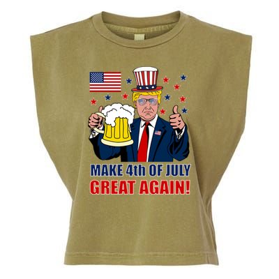 Make 4th Of July Great Again Garment-Dyed Women's Muscle Tee