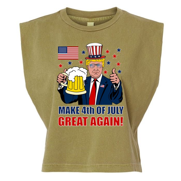 Make 4th Of July Great Again Garment-Dyed Women's Muscle Tee