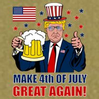 Make 4th Of July Great Again Garment-Dyed Women's Muscle Tee