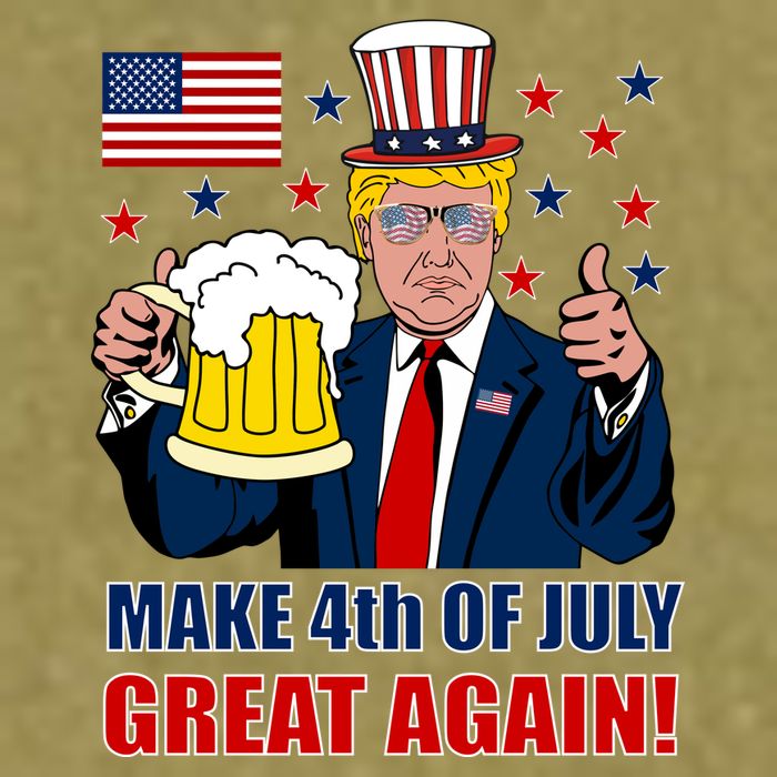 Make 4th Of July Great Again Garment-Dyed Women's Muscle Tee